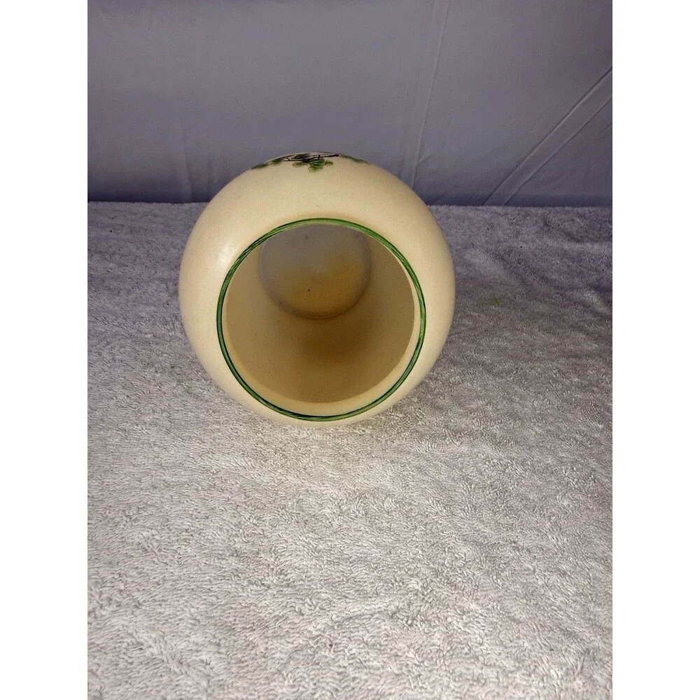 Vintage Japanese Hand painted Ginger Jar/ Planter/ Vase With Peacocks